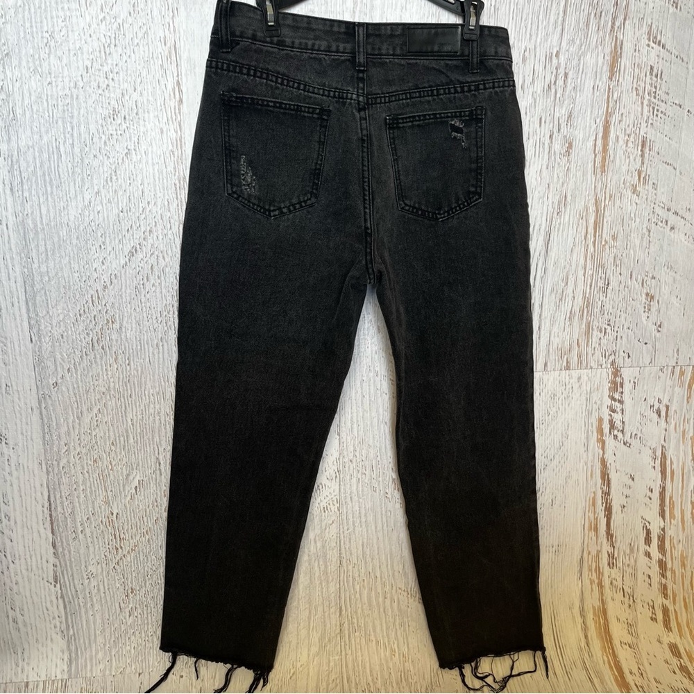 Nasty Gal Distressed Black Denim Jeans - Picture 4 of 6